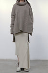 Marc le bihan round neck sweater 2772 taupe gray -brown